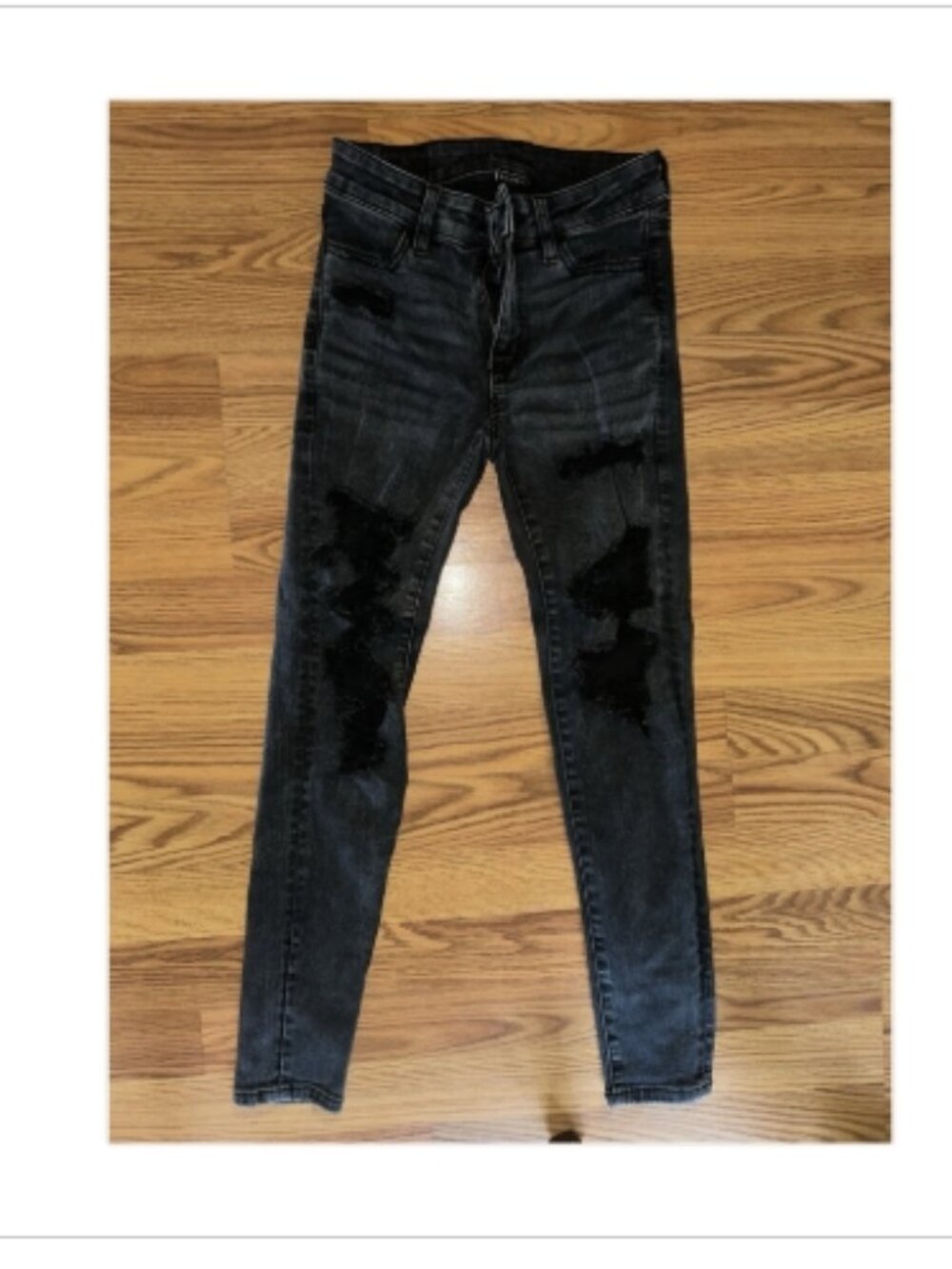 🖤 American Eagle Next Level Stretch Skinny Jeans Size 0 Short Black Wash